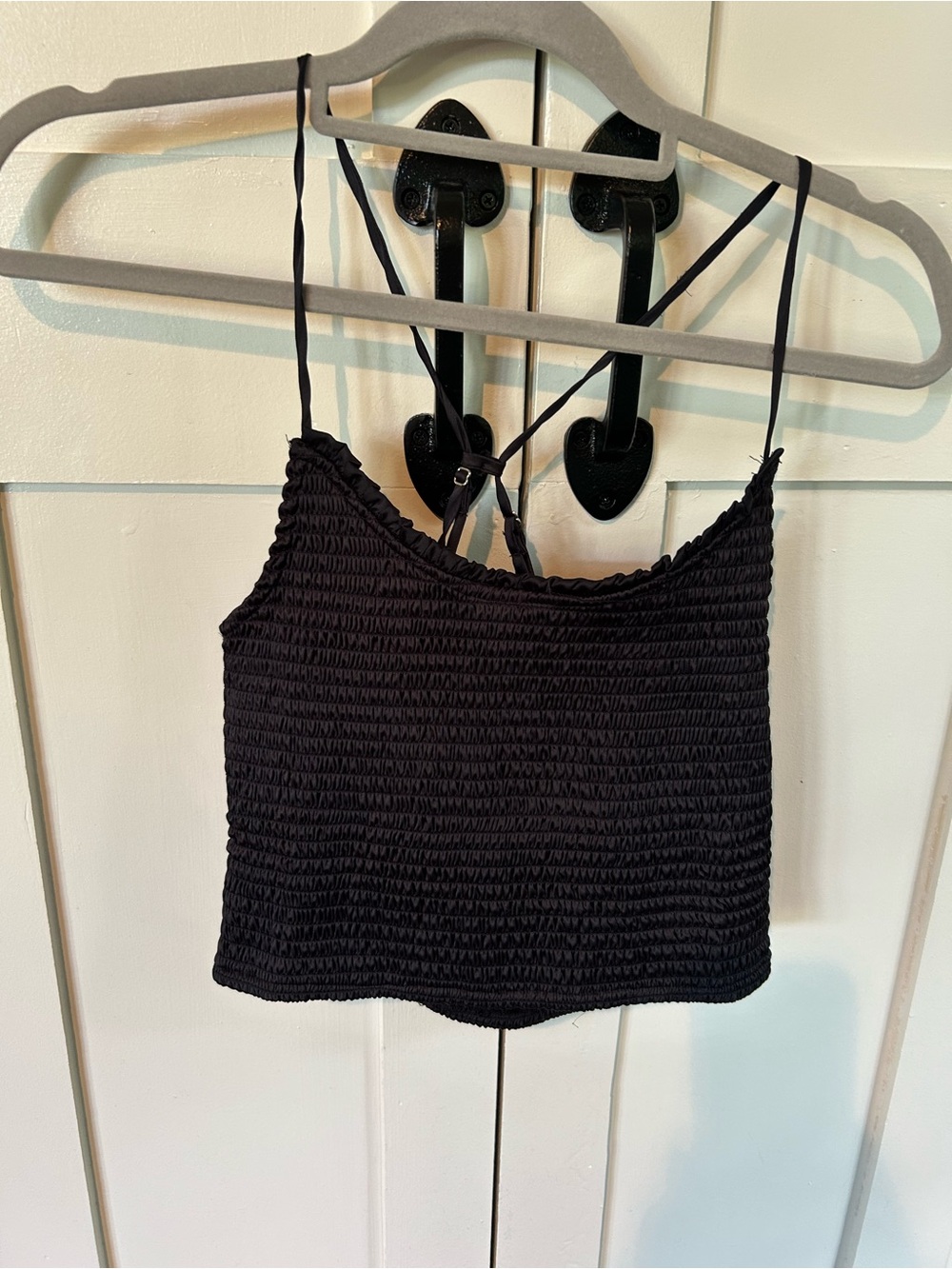 NWT Intimately Free People Black Smocked Cami Tank Size XS